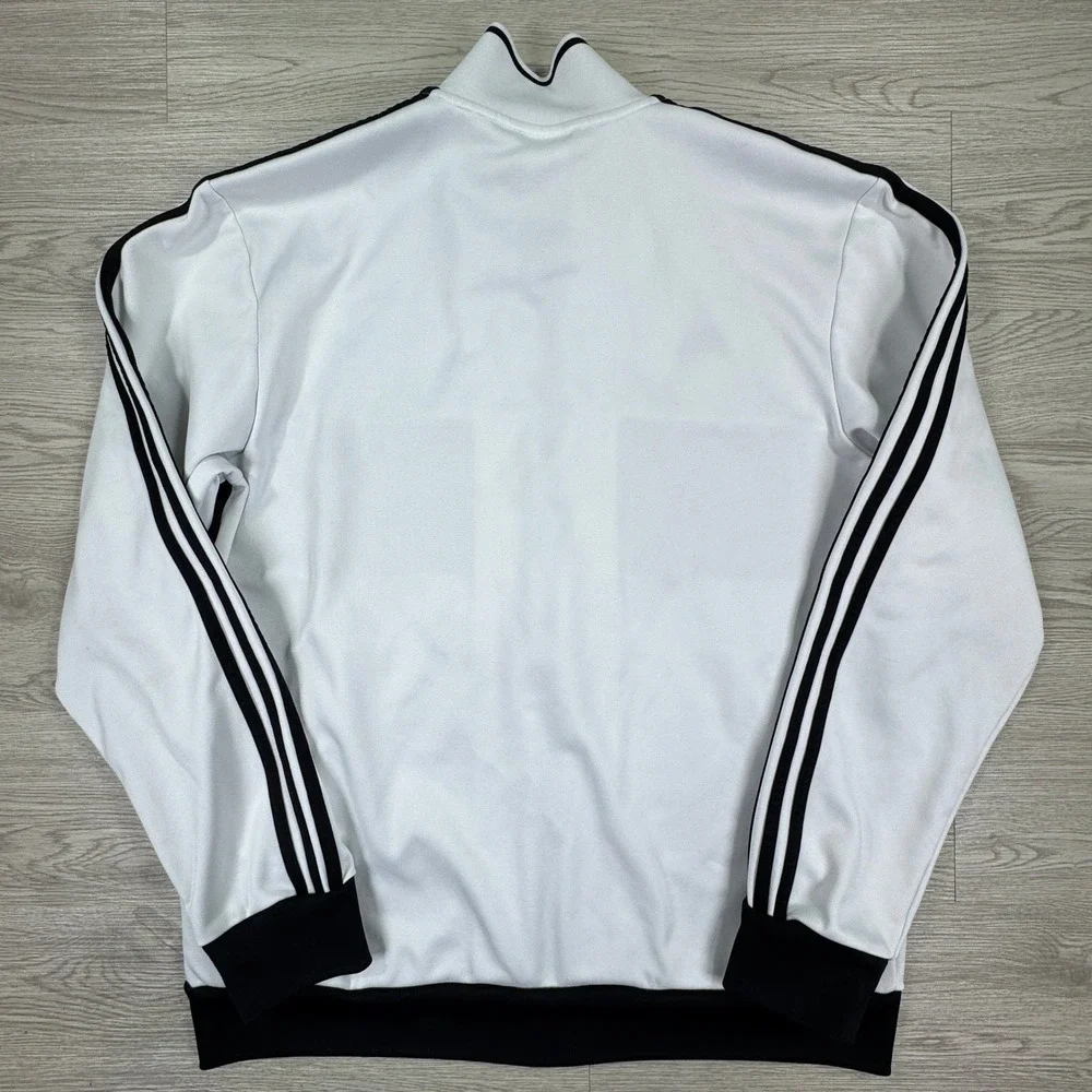 Adidas Mens Track Jacket Juventus Soccer Full Zip White Black XL Three Stripe